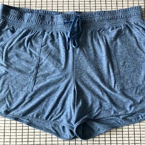 Blue Athletic Shorts with Lightweight Performance Fabric